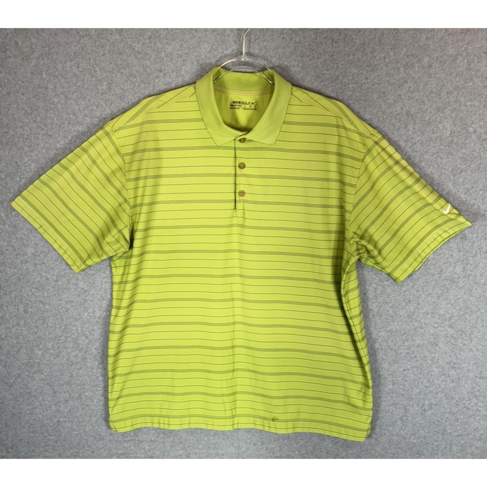 Nike Golf Polo Shirt Large Dri-FIT Mens Athletic Short Sleeve Sportswear